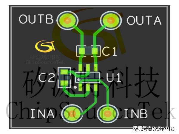 矽源特ChipSourceTek-T1016H是SOT23-6封装单通道内置功率MOS全桥驱动