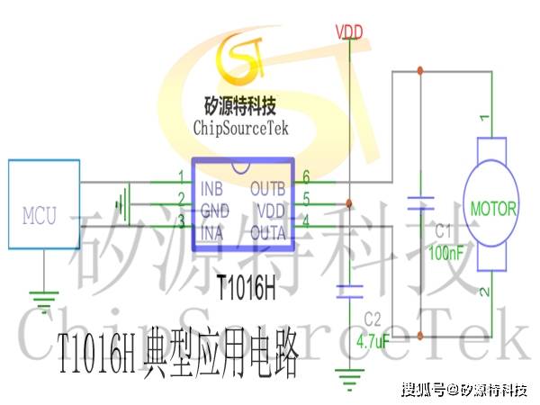 矽源特ChipSourceTek-T1016H单通道内置功率MOS全桥驱动器